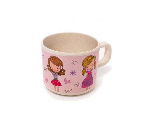 Zopa Bambusový hrníček s uchem - fashion girl