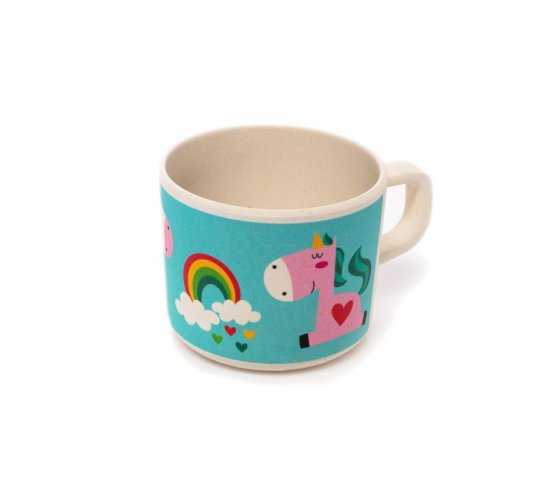 Zopa Bambusový hrníček s uchem - jednorožec