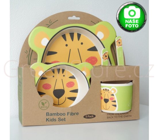 Zopa 5 dílná dětská jídelní sada - tygr