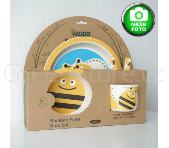 Zopa 5 dílná dětská jídelní sada - včelka